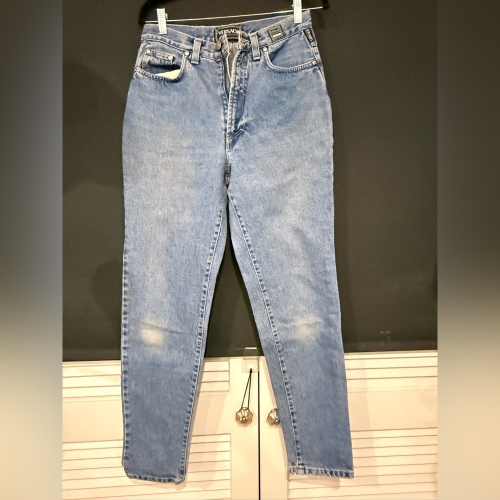 Versace Light Blue Skinny Jeans
